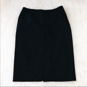 Express Black Pencil Skirt With Back Slit